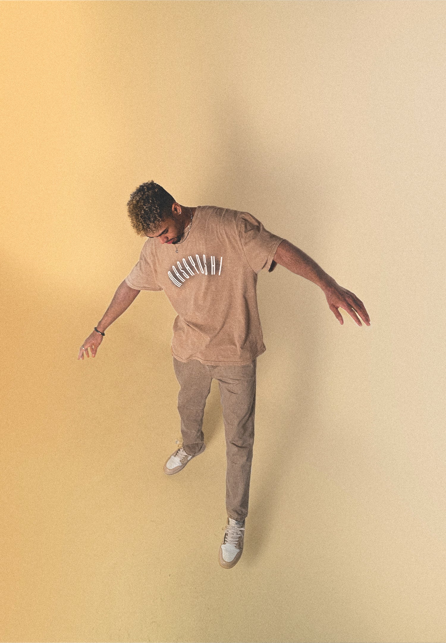 Desert-Beige Acidwashed T-Shirt