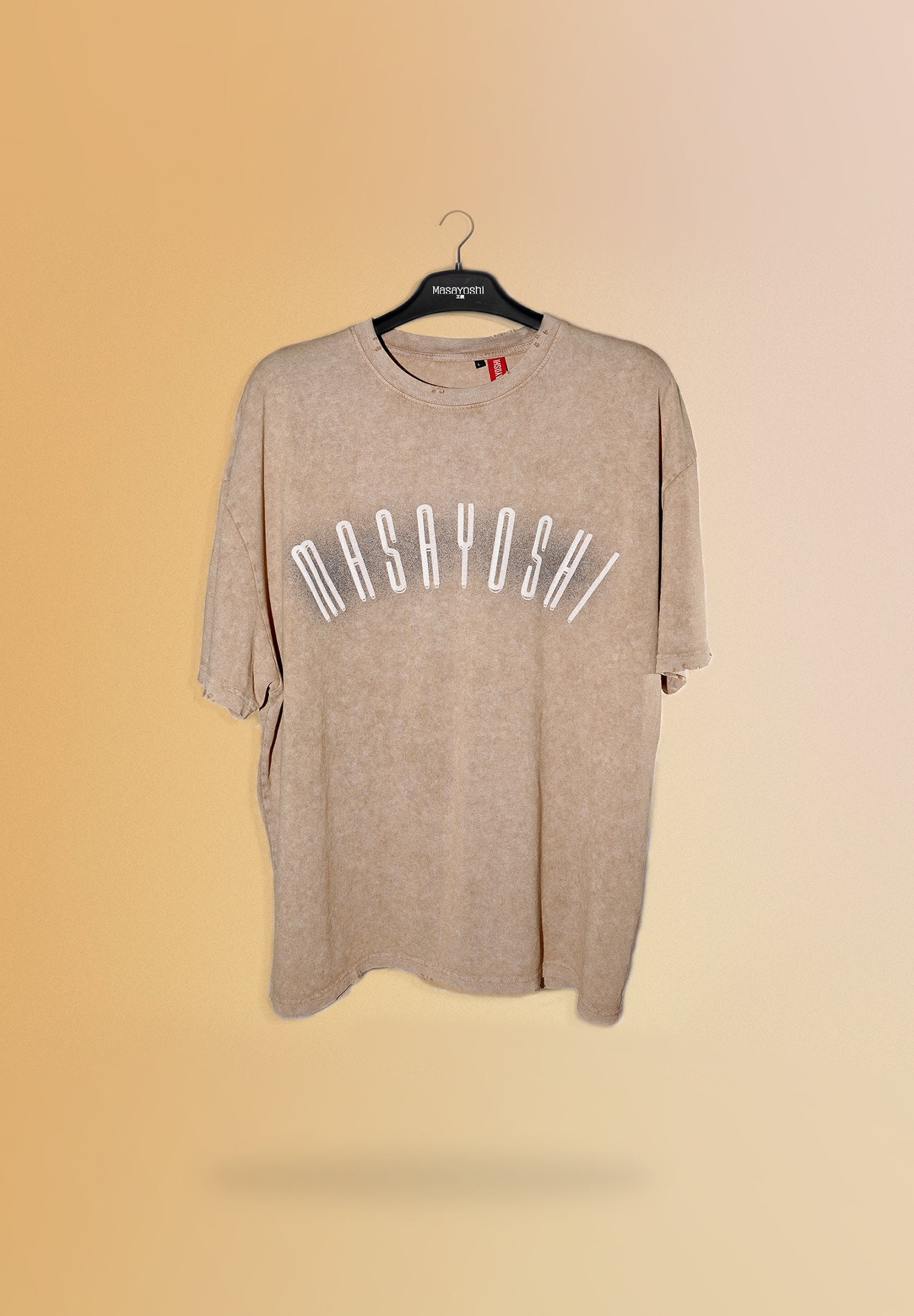 Desert-Beige Acidwashed T-Shirt